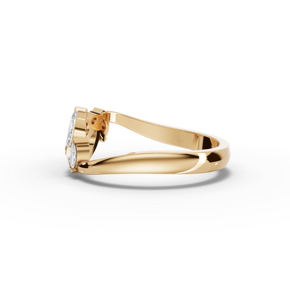Marquise Cluster Moissanite Diamond Statement Ring