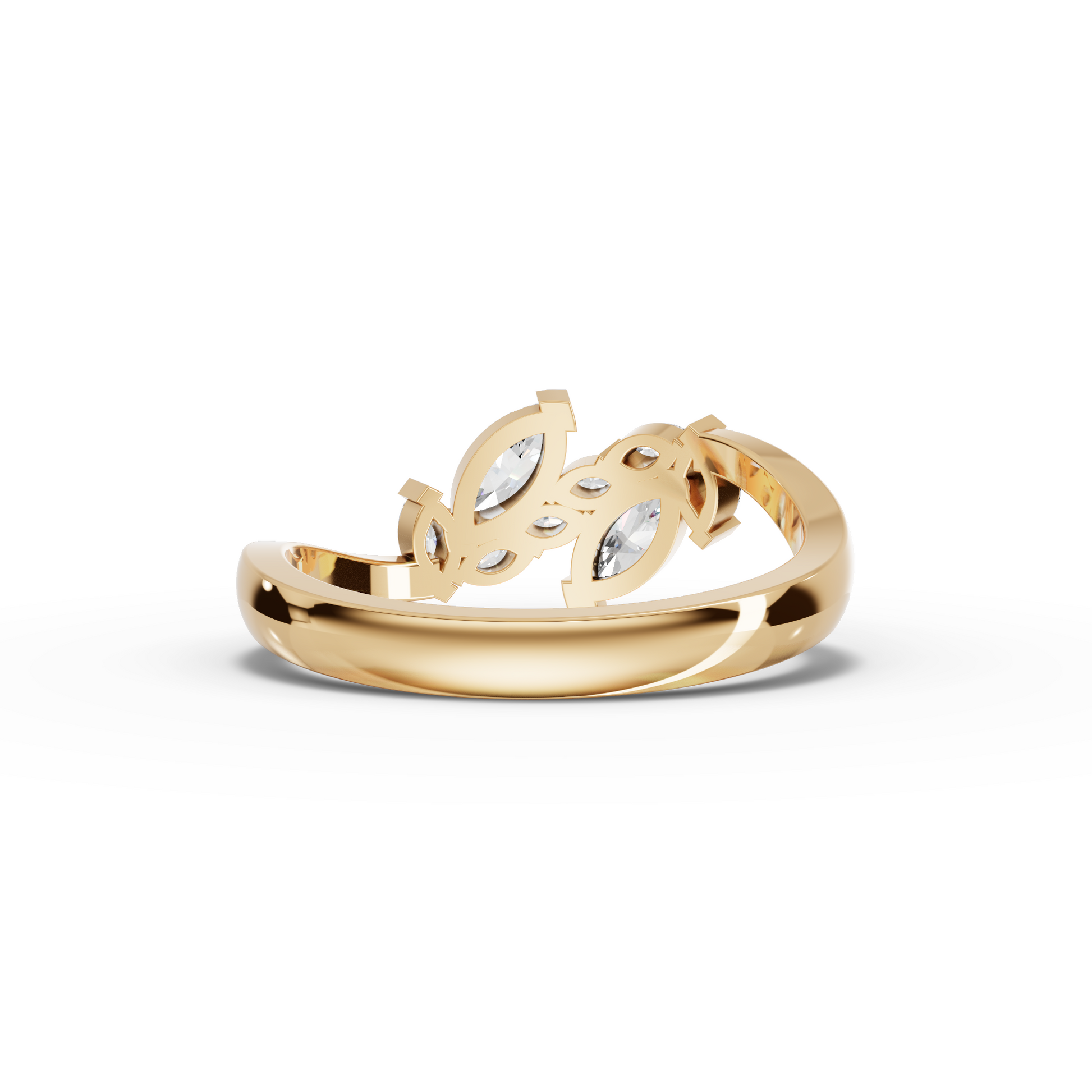 Marquise Cluster Moissanite Diamond Statement Ring
