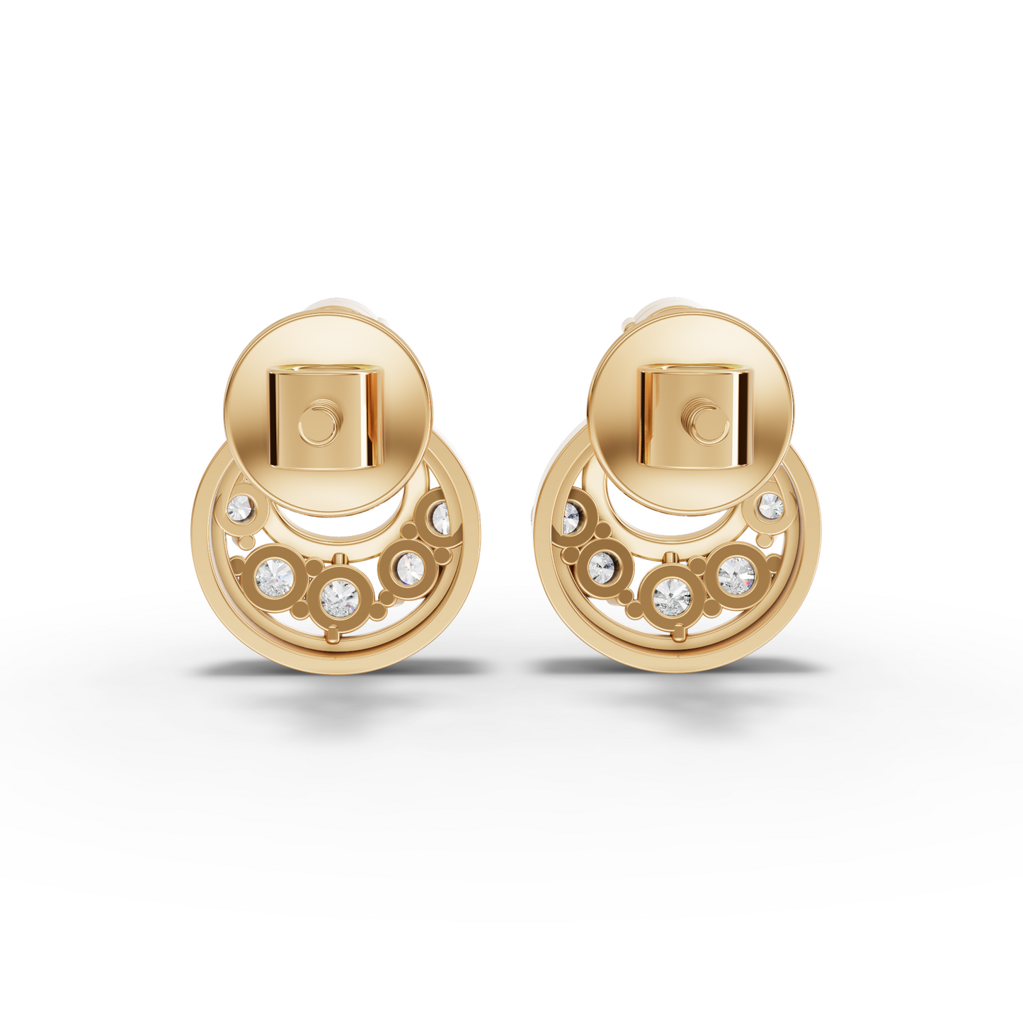 Pear Halo Drop Moissanite Diamond Earrings
