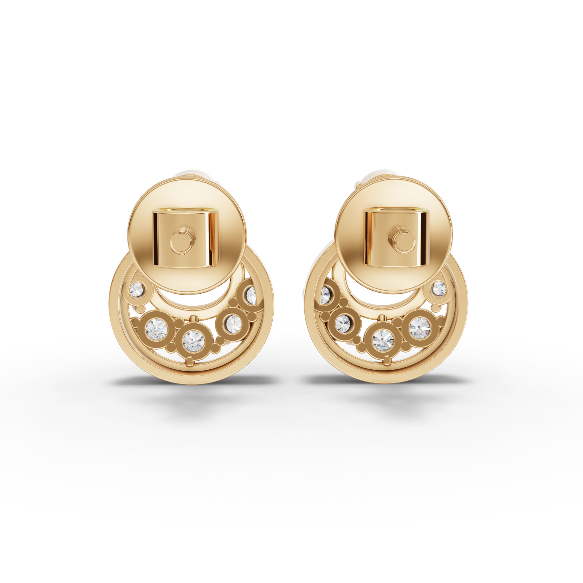 Pear Halo Drop Moissanite Diamond Earrings