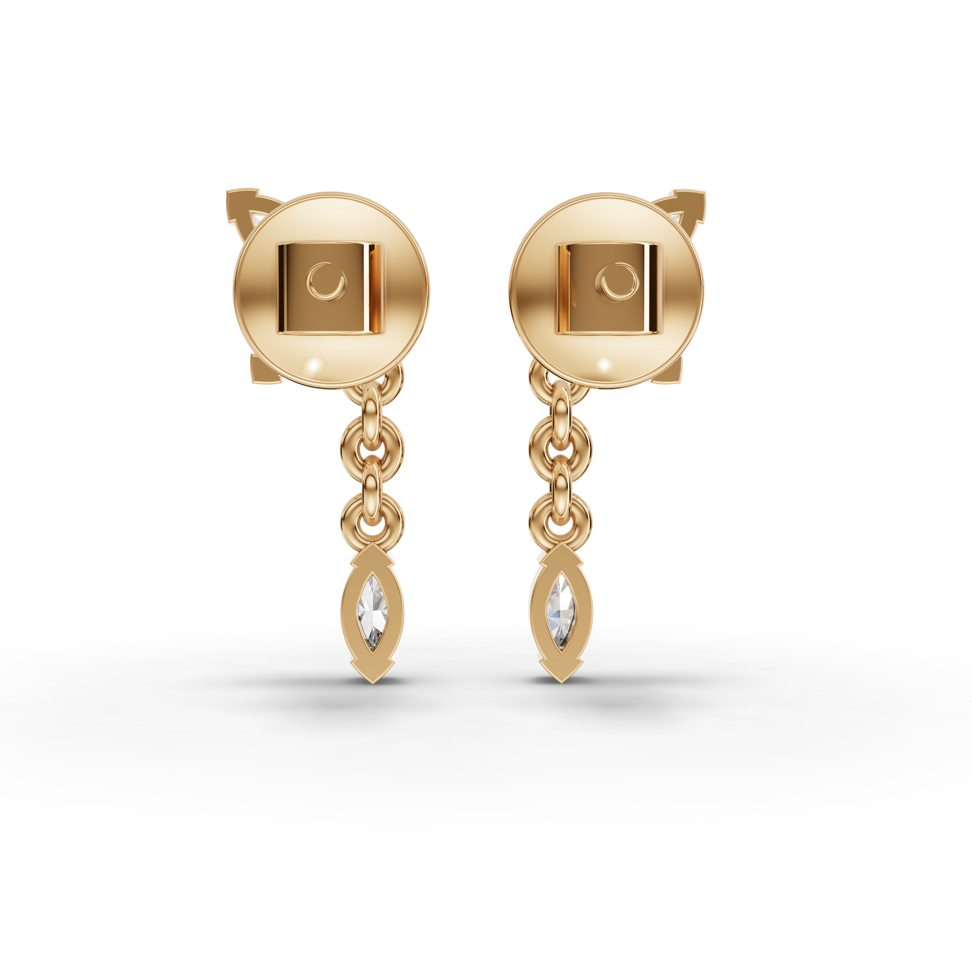 Marquise Butterfly Drop Moissanite Diamond Earrings