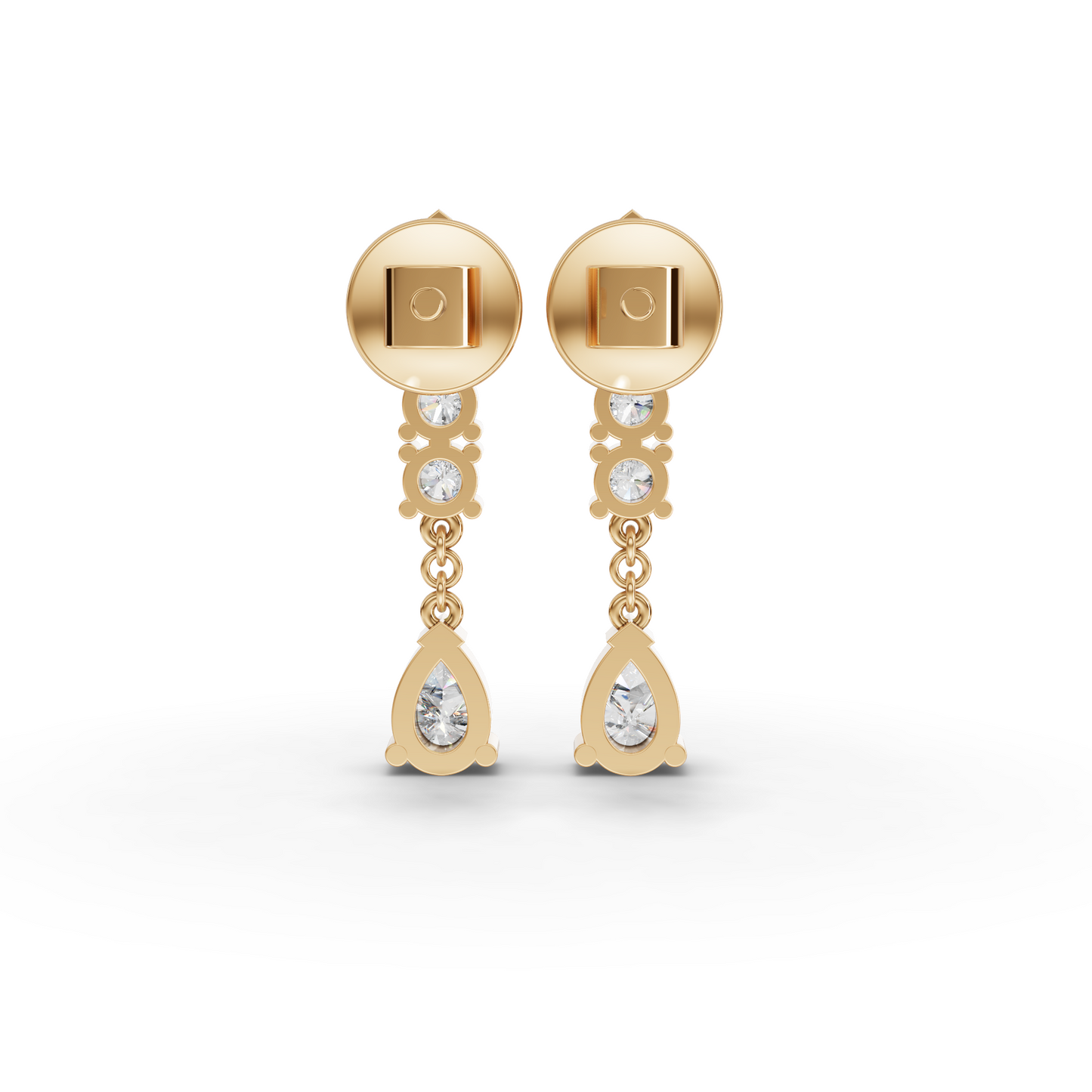 Pear Drop Statement Moissanite Diamond Earrings