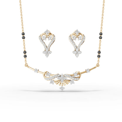 Royal Embrace Moissanite Diamond Mangalsutra Set