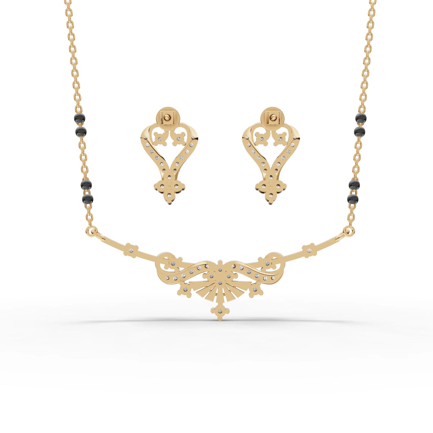 Royal Embrace Moissanite Diamond Mangalsutra Set