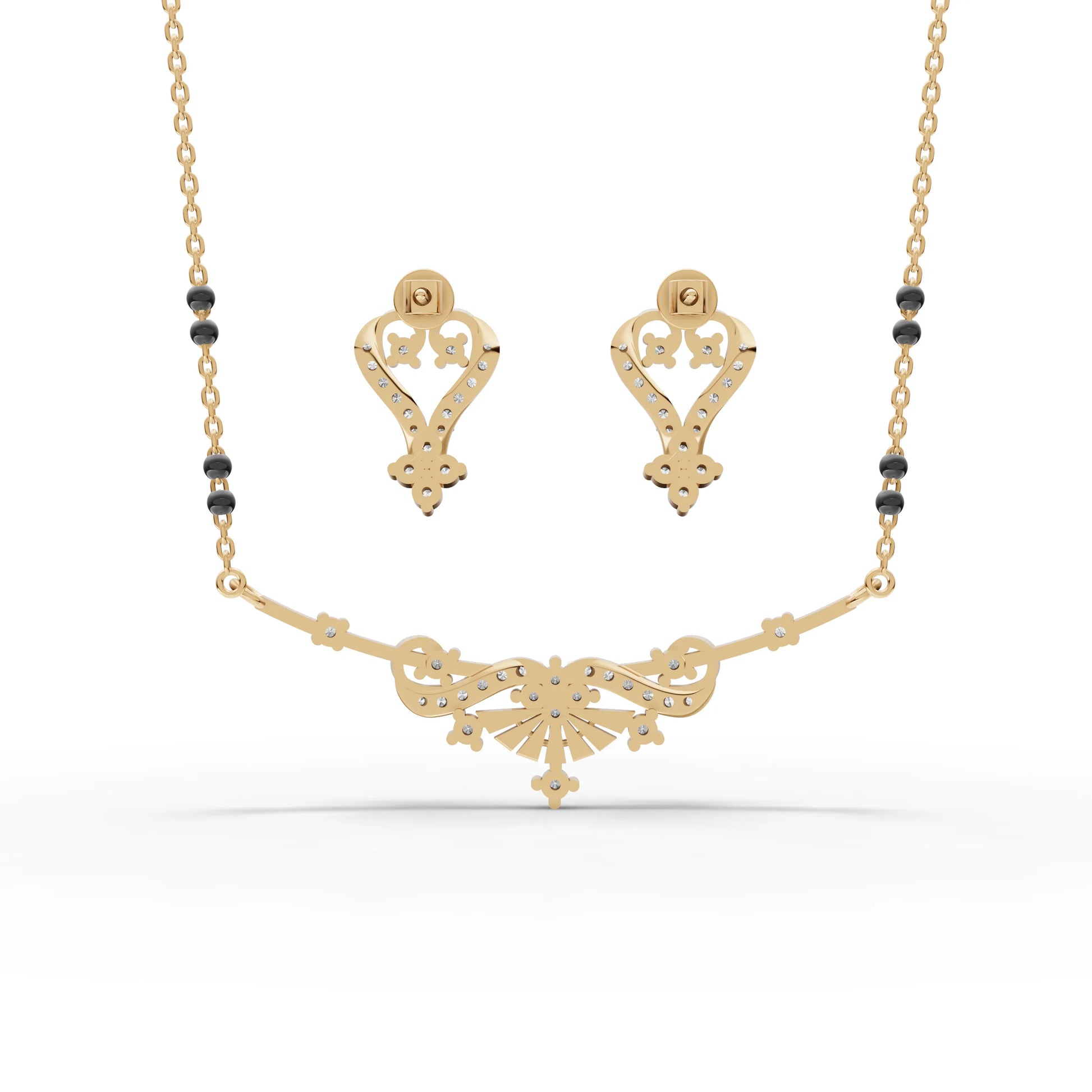 Royal Embrace Moissanite Diamond Mangalsutra Set