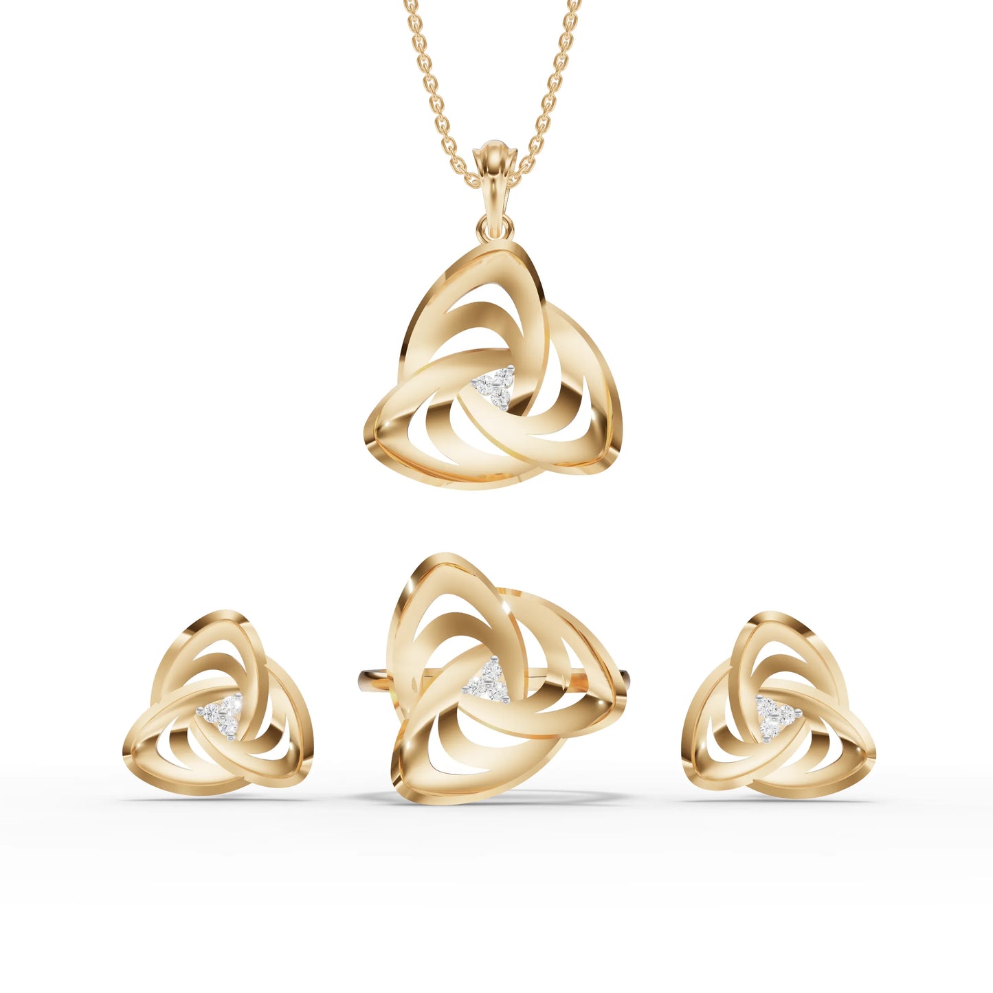 Celestial Sparkle Moissanite Diamond Jewellery Set