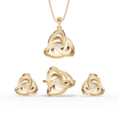 Celestial Sparkle Moissanite Diamond Jewellery Set