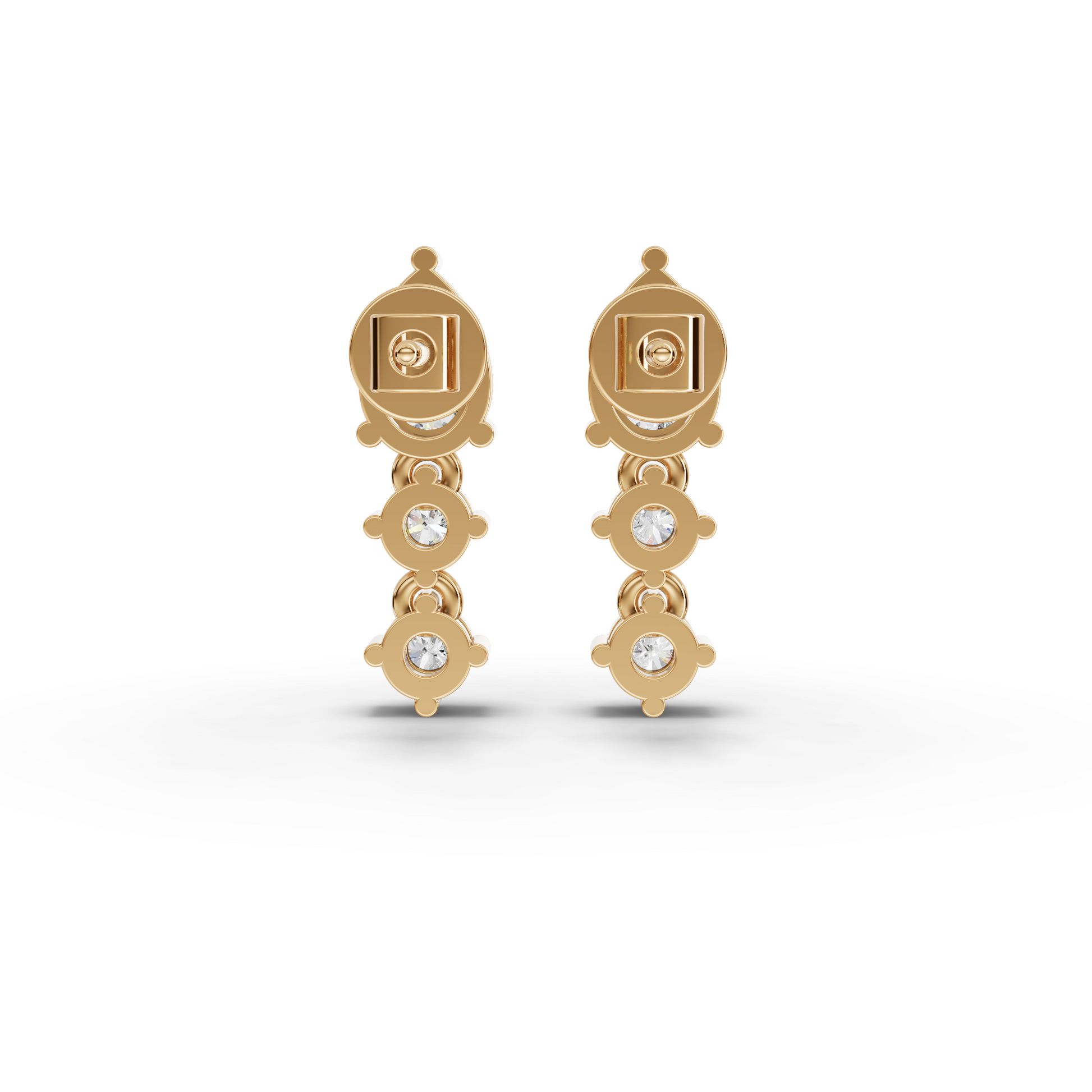 Pear Drop Moissanite Grown Diamond Dangle Earrings
