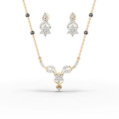 Classic Charm Moissaniite Diamond Mangalsutra Set