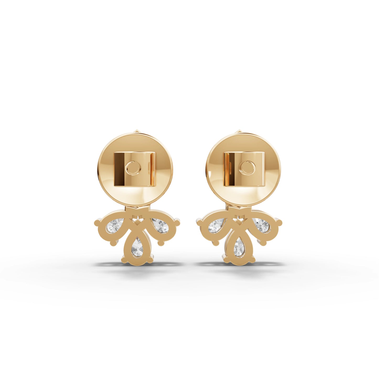 Marquise Moissanite Diamond Floral Cluster Stud Earrings