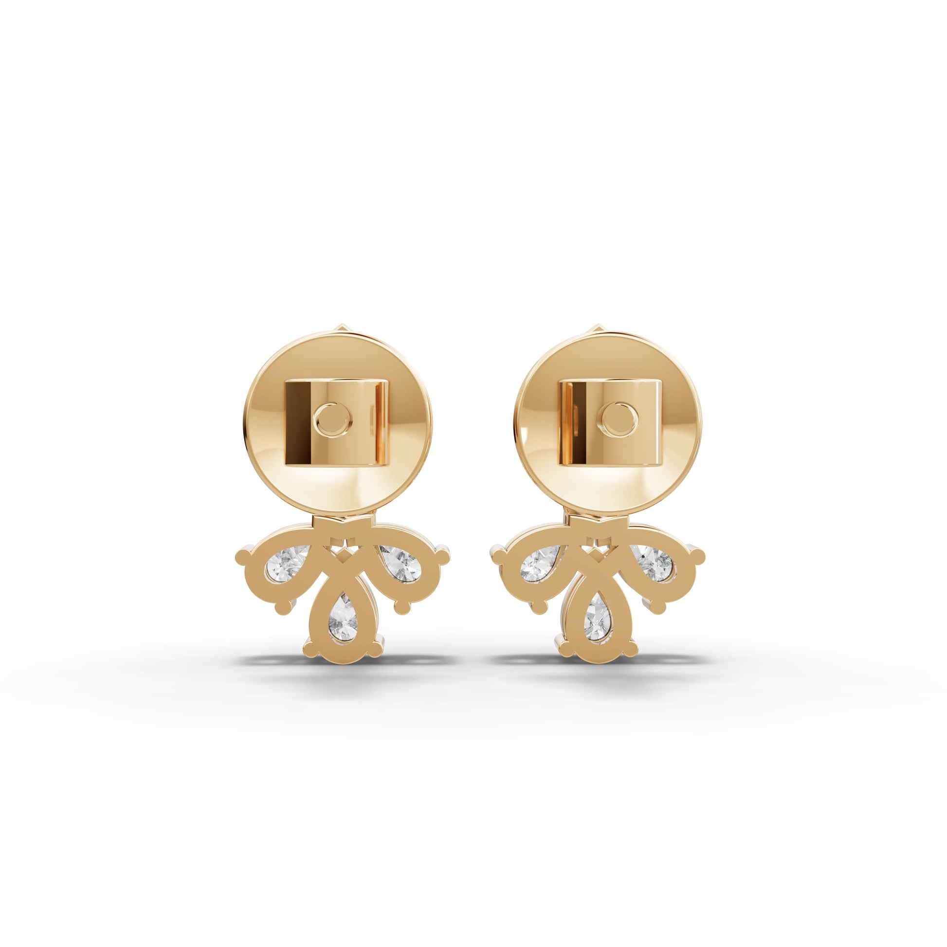 Marquise Moissanite Diamond Floral Cluster Stud Earrings