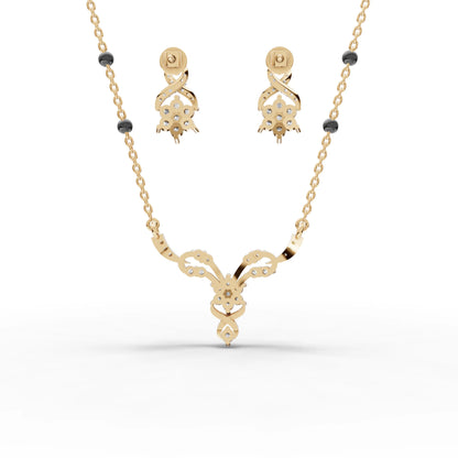 Classic Charm Moissaniite Diamond Mangalsutra Set