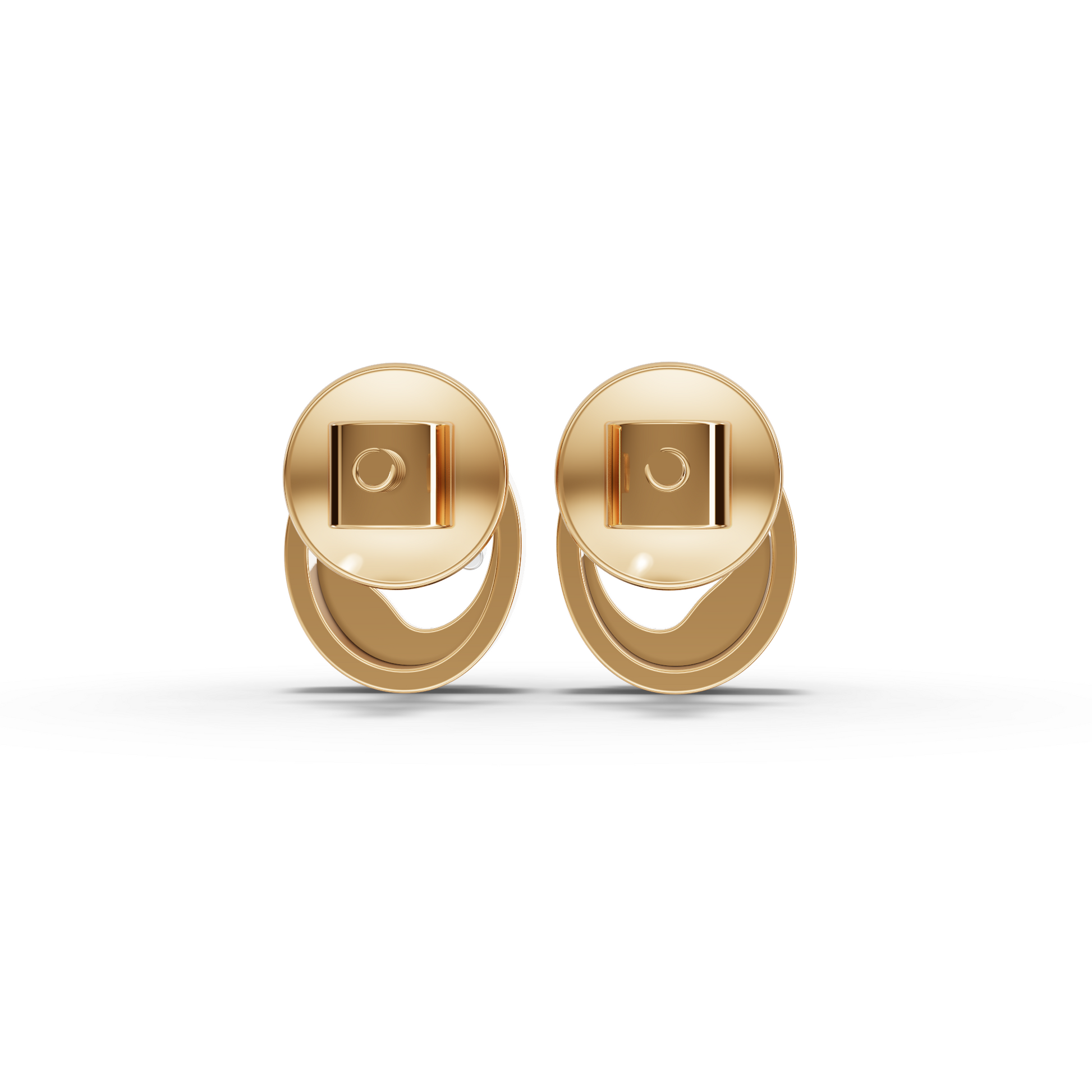 Oval Diamond Swirl Stud Earrings