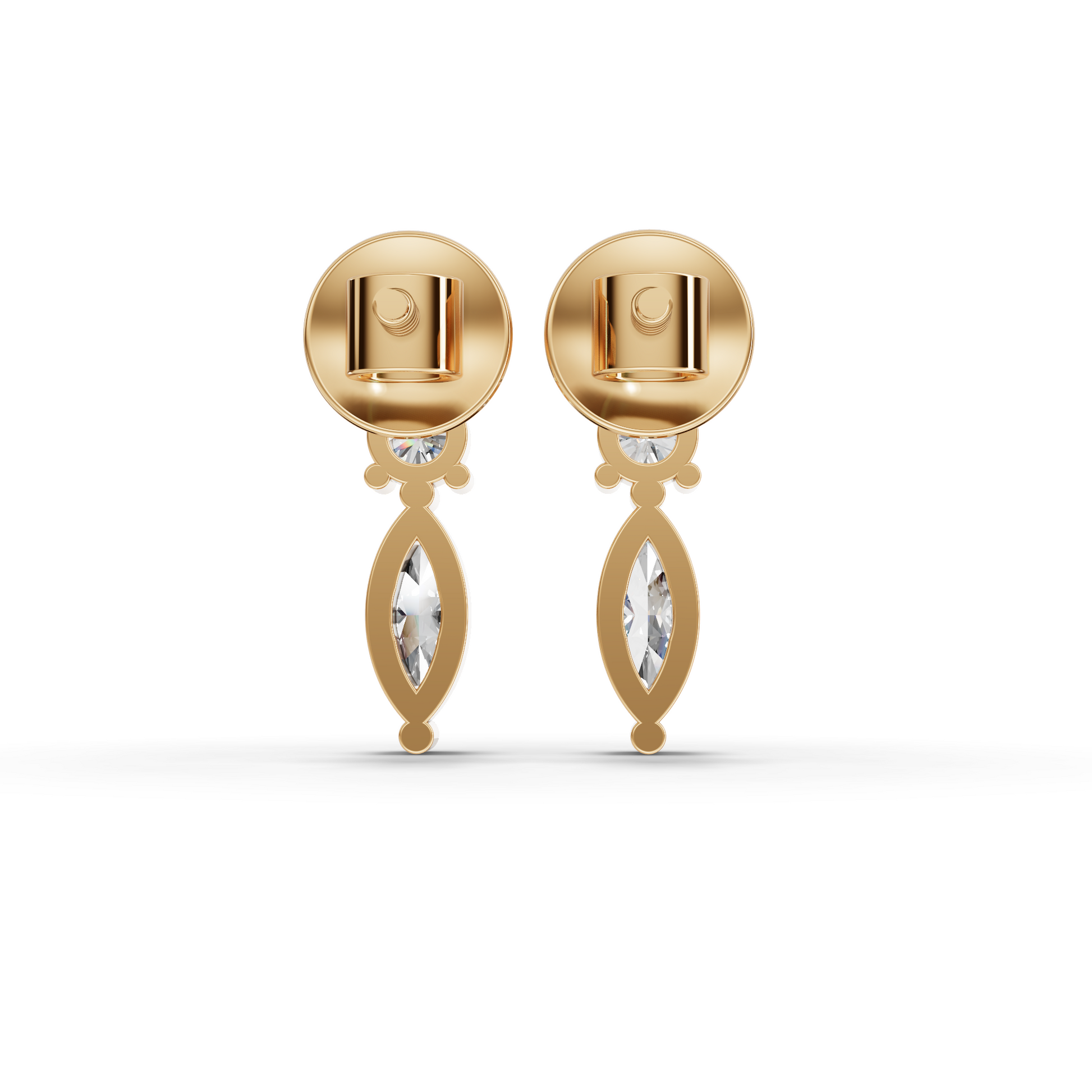 Marquise Statement Diamond Drop Earrings