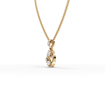 Modern Oval Moissanite Grown Diamond Drop Pendant Necklace