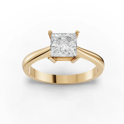 Princess Solitaire Lab Diamond Ring