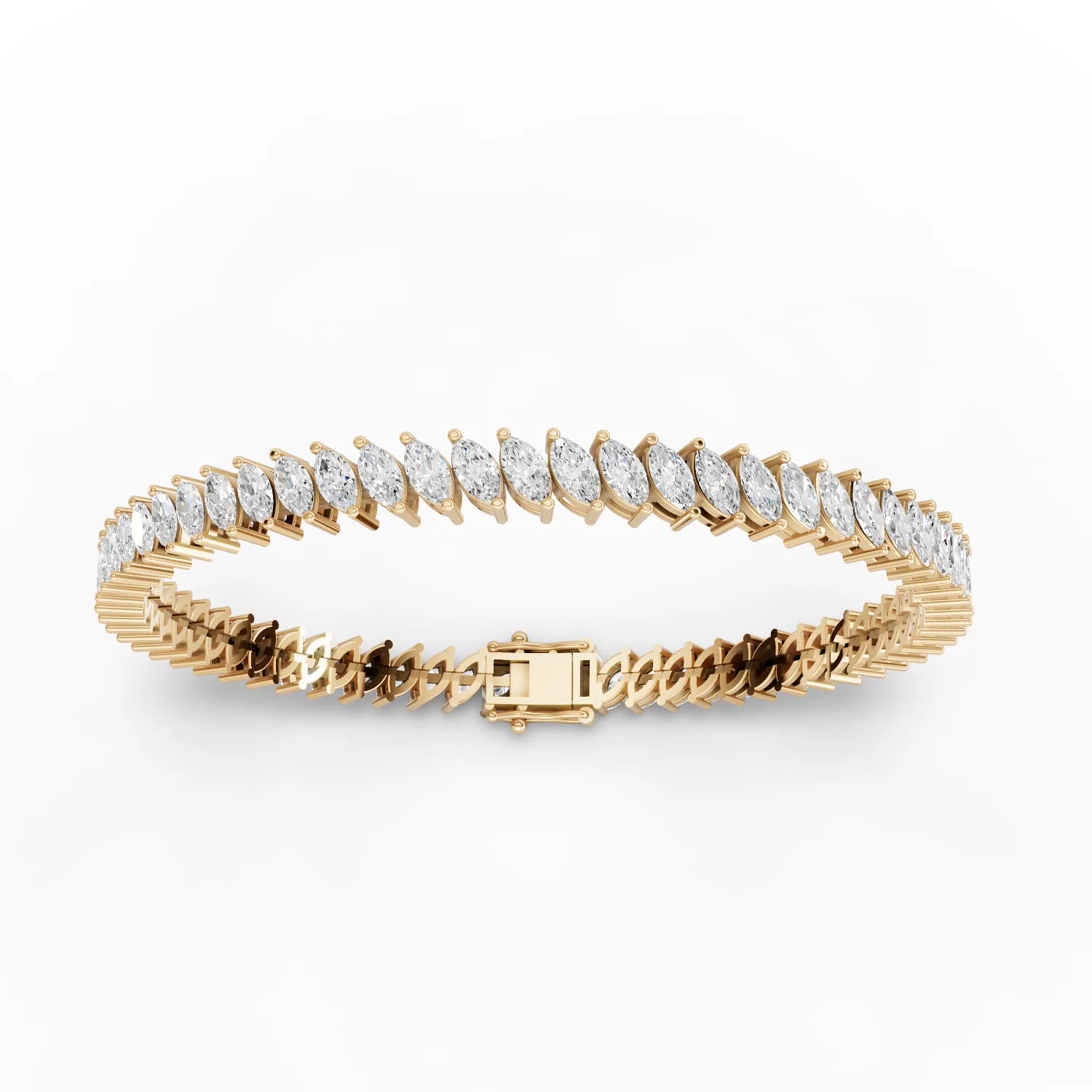 Marquise Moissanite Diamond Tennis Bracelet