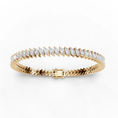 Marquise Moissanite Diamond Tennis Bracelet