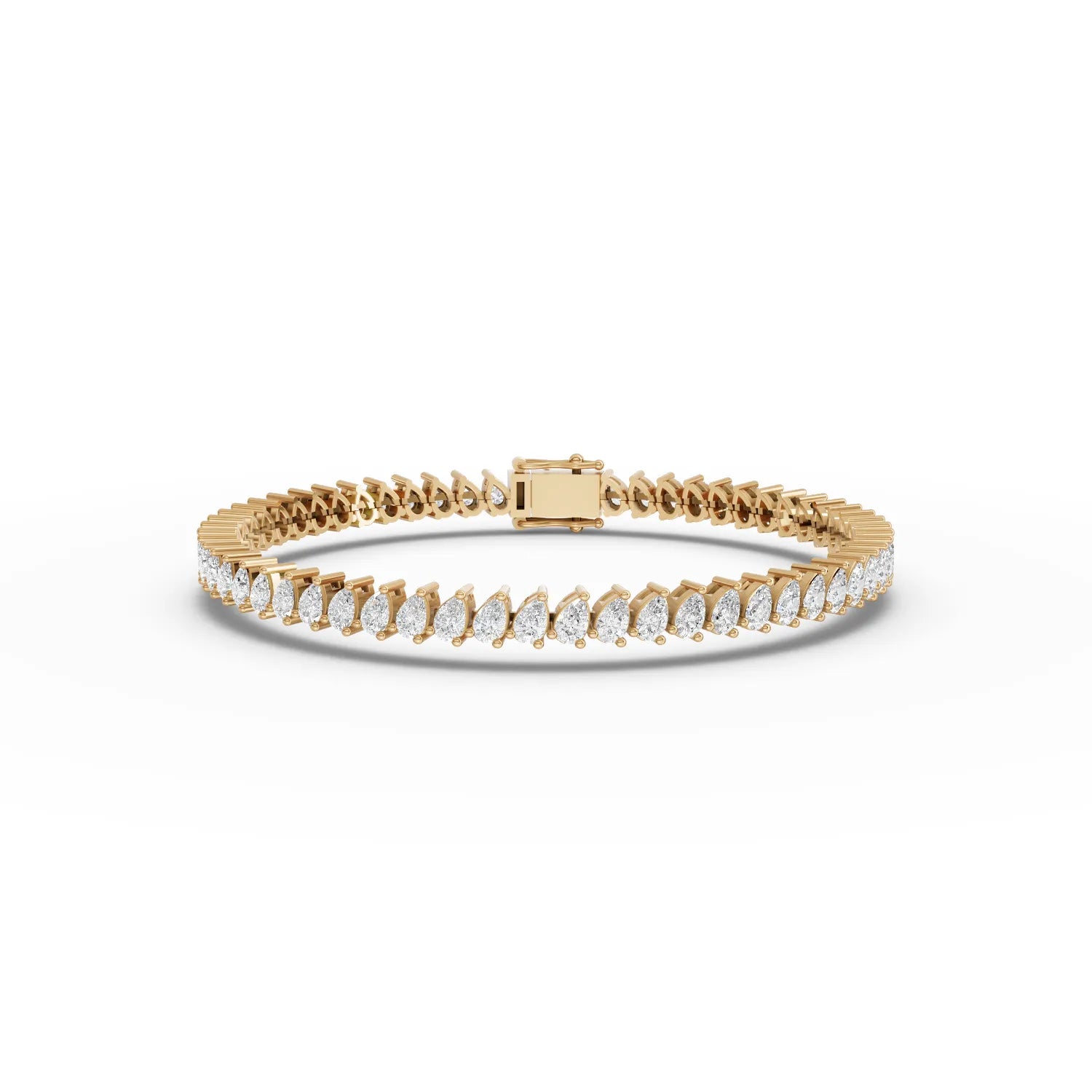 Pear Moissanite Diamond Tennis Bracelet