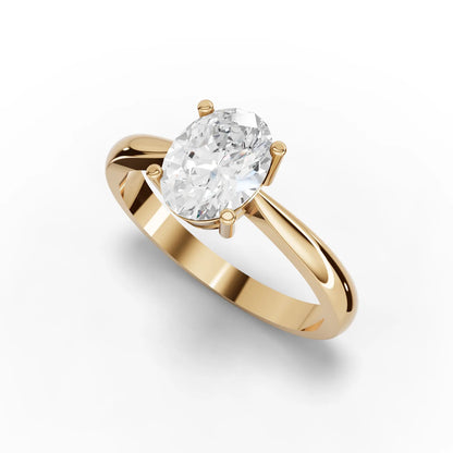 Oval Solitaire Lab Diamond Ring
