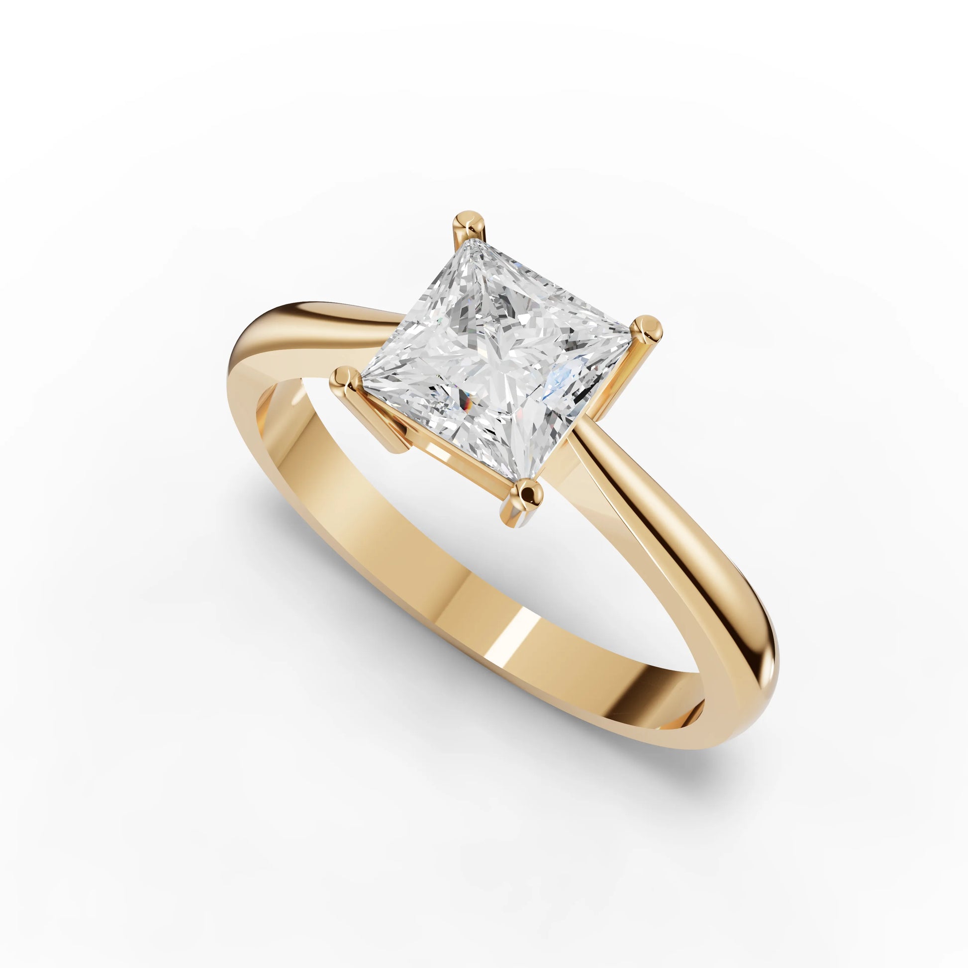 Princess Solitaire Lab Diamond Ring