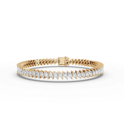 Marquise Moissanite Diamond Tennis Bracelet