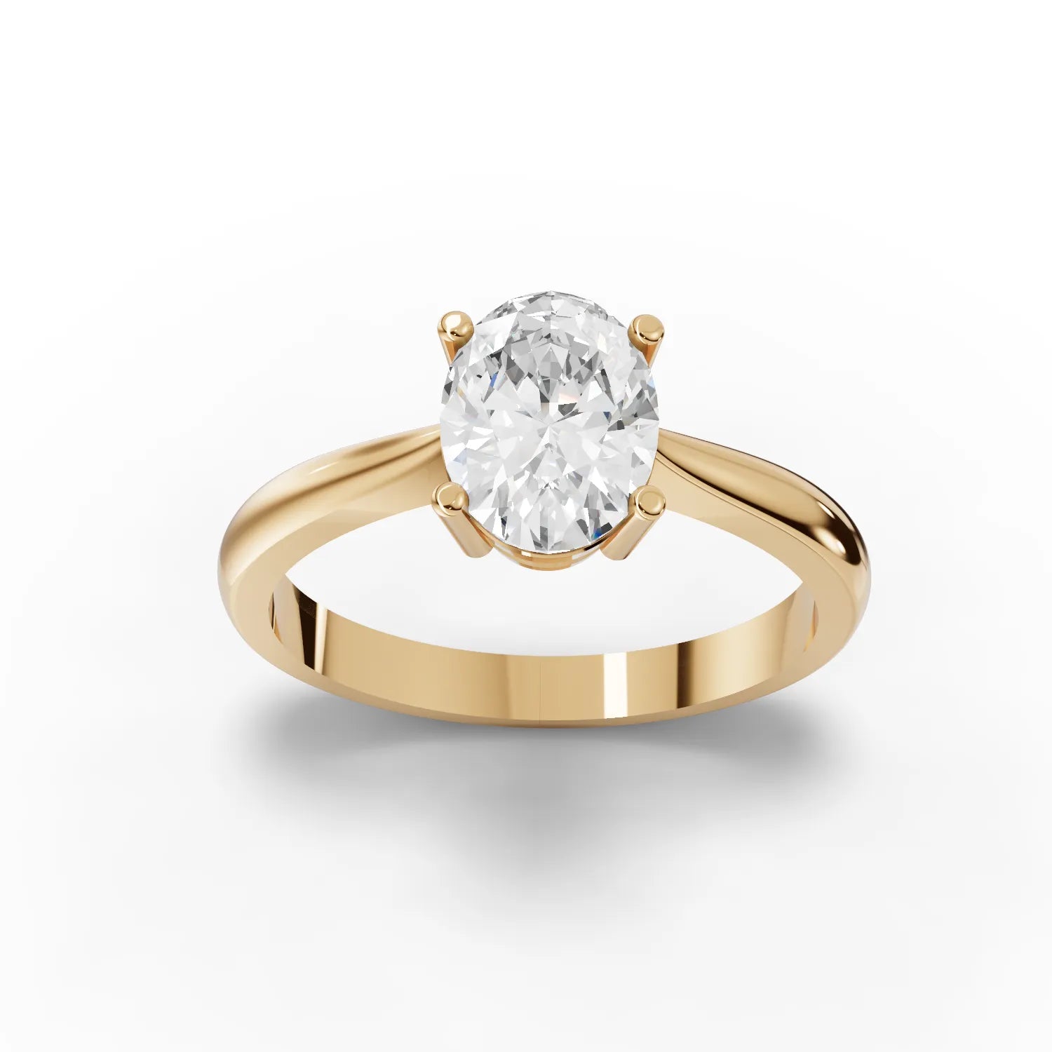 Oval Solitaire Lab Diamond Ring