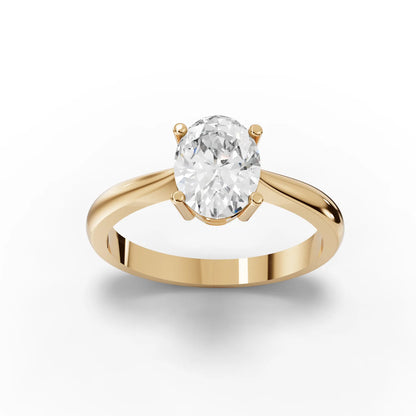 Oval Solitaire Lab Diamond Ring
