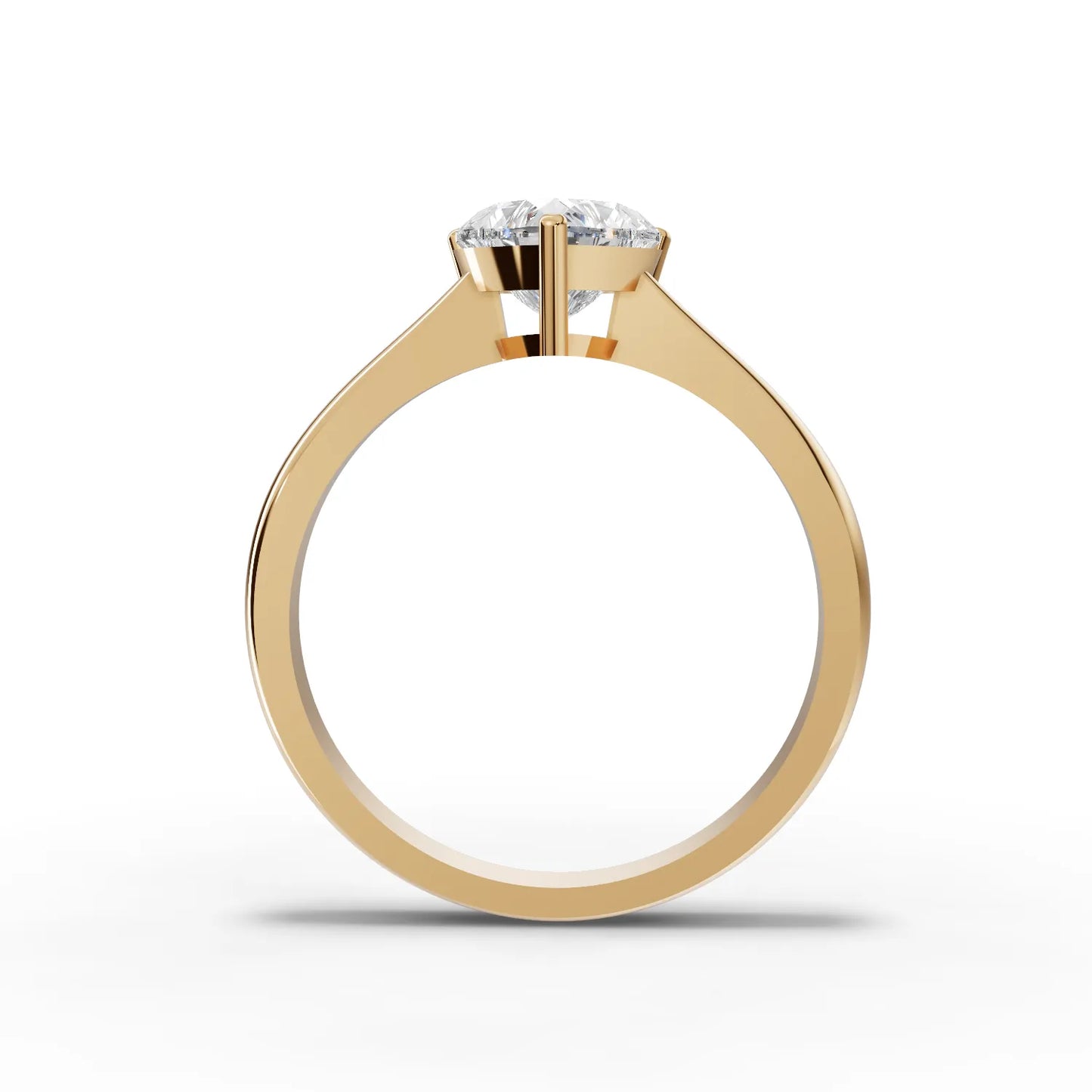 Heart Solitaire Lab Diamond Ring