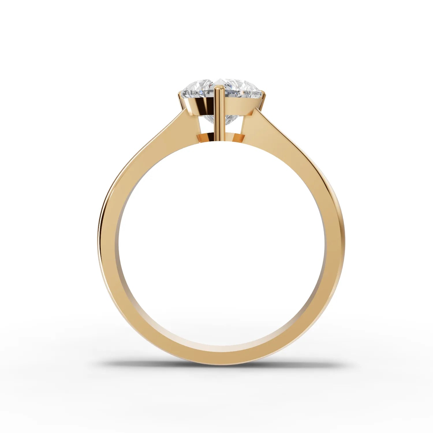 Heart Solitaire Lab Diamond Ring
